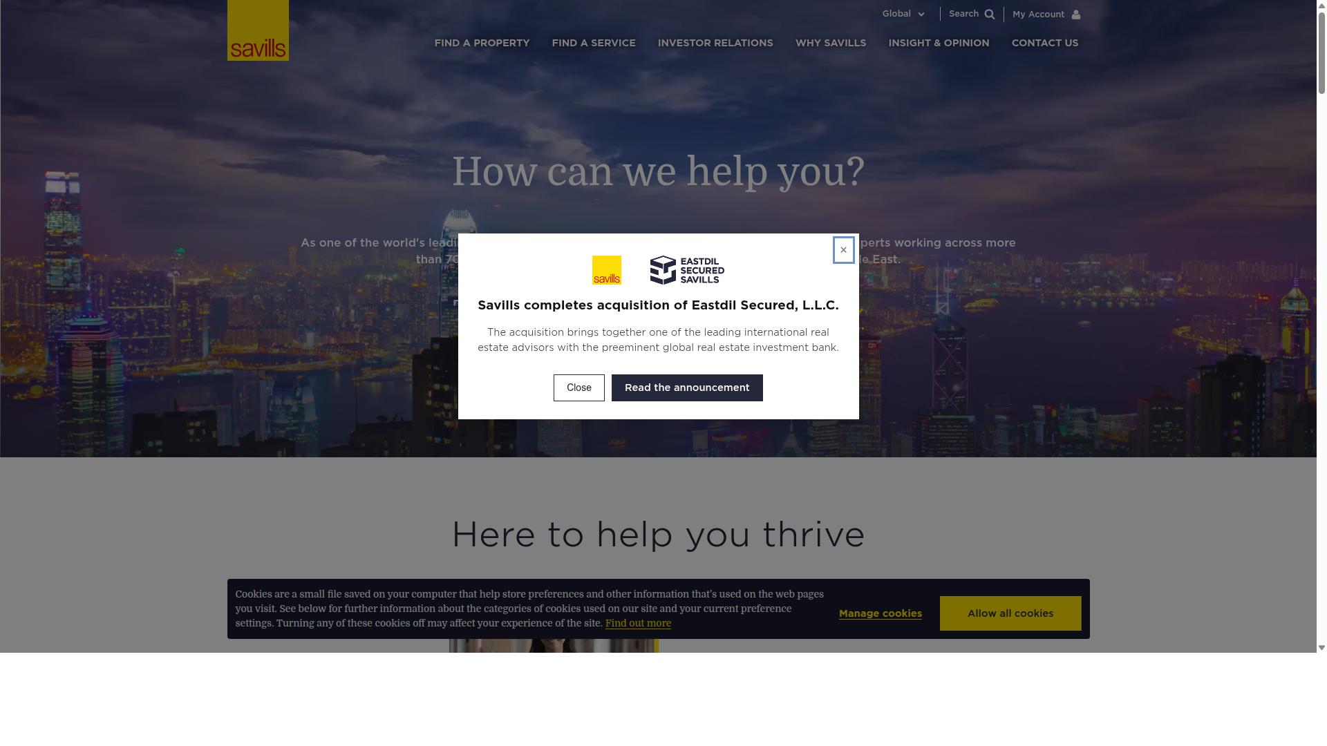 Savills website